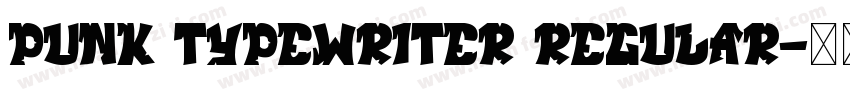 Punk Typewriter Regular字体转换